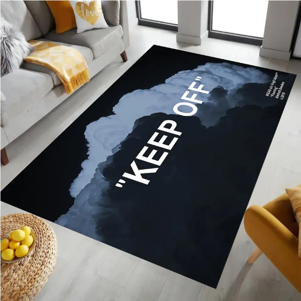 Tapis abstrait traditionnel et moderne 80x150cm antidérapant