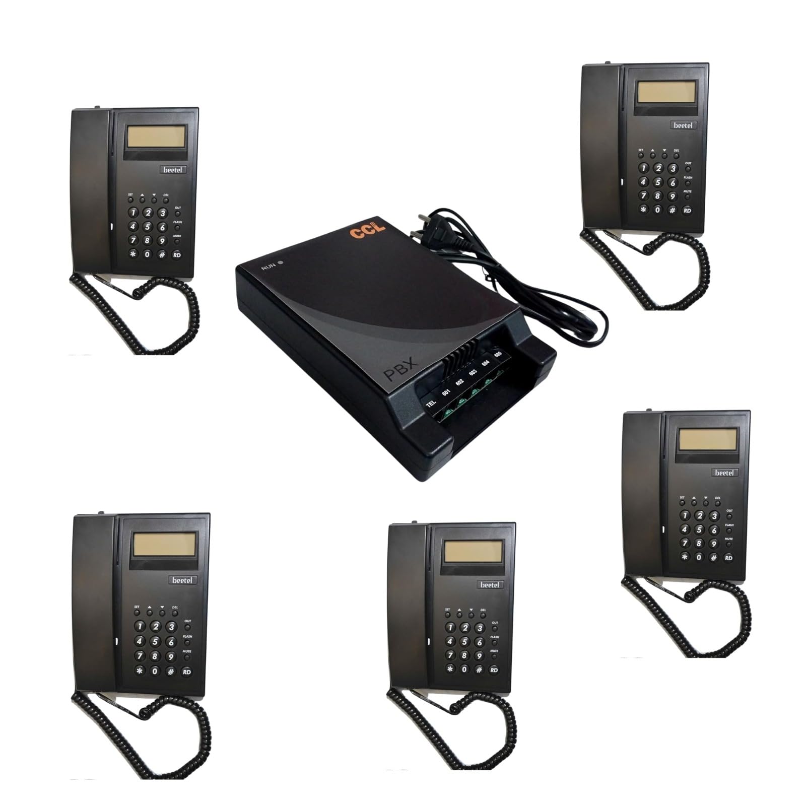 Navkar Systems CCL 105 Epabx with Beetel C51 Caller id Phones 5 nos-image-23
