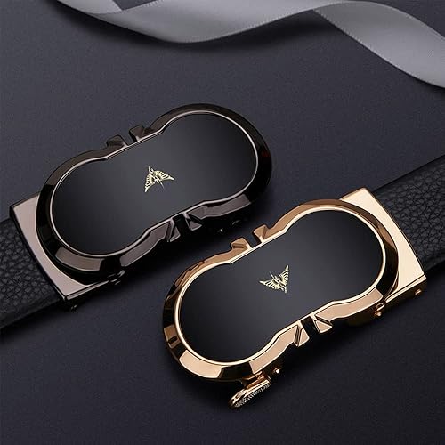 Miniatura 6 de VANNANBA Leather Ratchet Belts for Men Automatic Buckle with Belt Box, Gift for Men