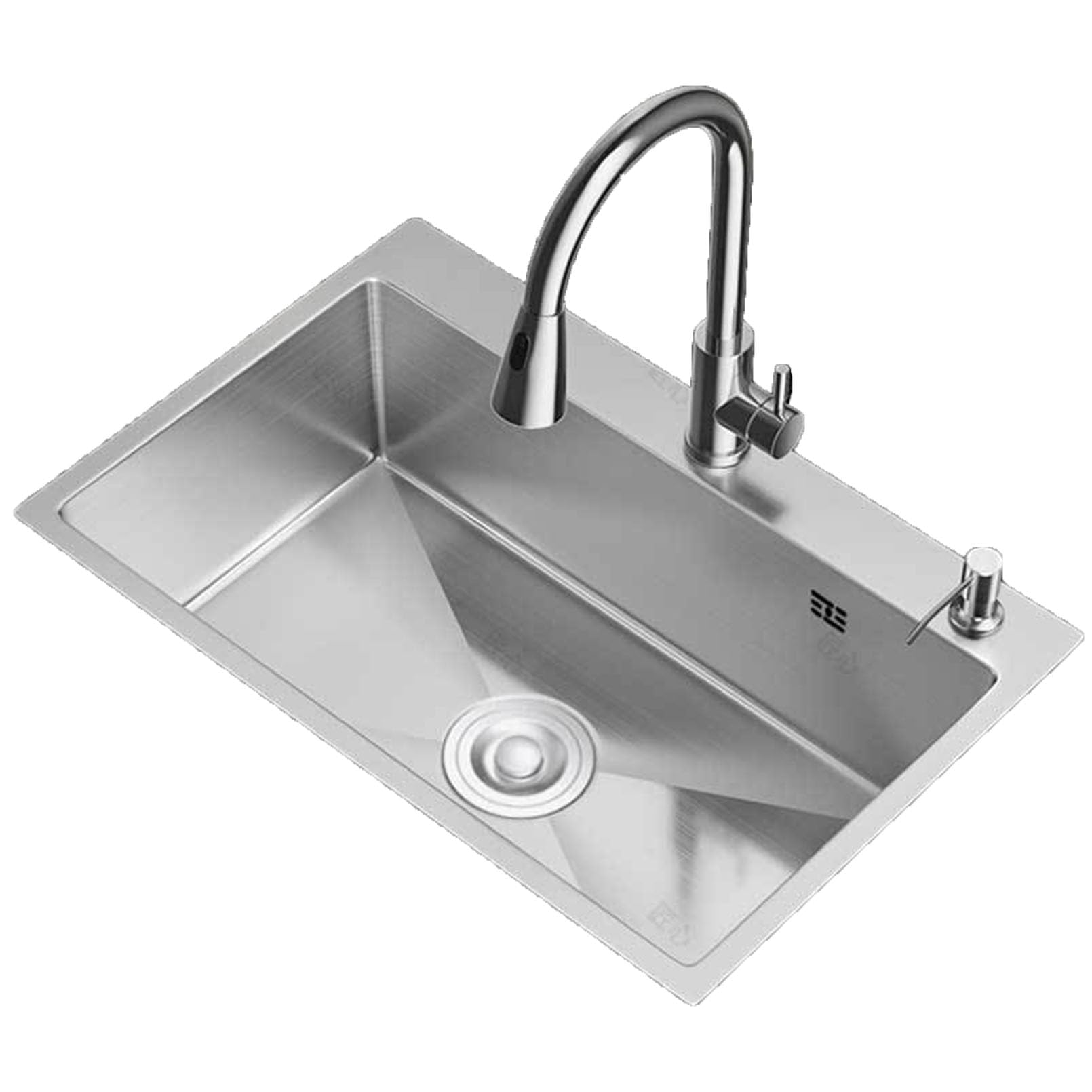 Évier cuisine inox bol unique JATIBOSH encastrable petit espace RV