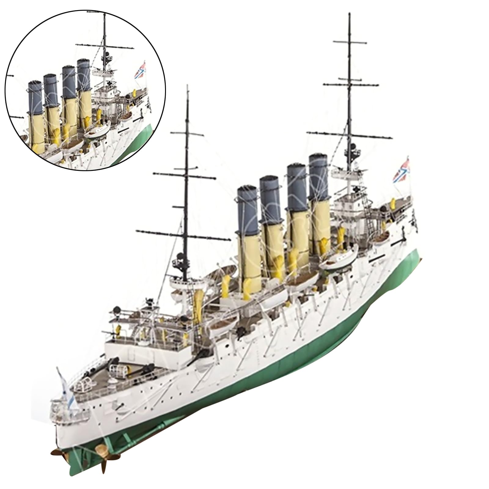 DAGIJIRD (Unmontierter Kit) Maßstab 1:200 Russisches Varyag Schützendes Cruiser Papiermodell Handgemachtes DIY Papiermodell