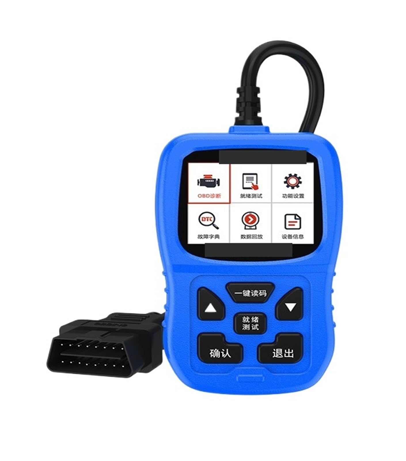 Skaner OBD2 Narzędzie diagnostyczne samochodu Sprawdź system silnika Tester akumulatora Czytnik kodów wielojęzycznych Odczyt informacji o pojeździe,Przyjazny dla użytkownika
