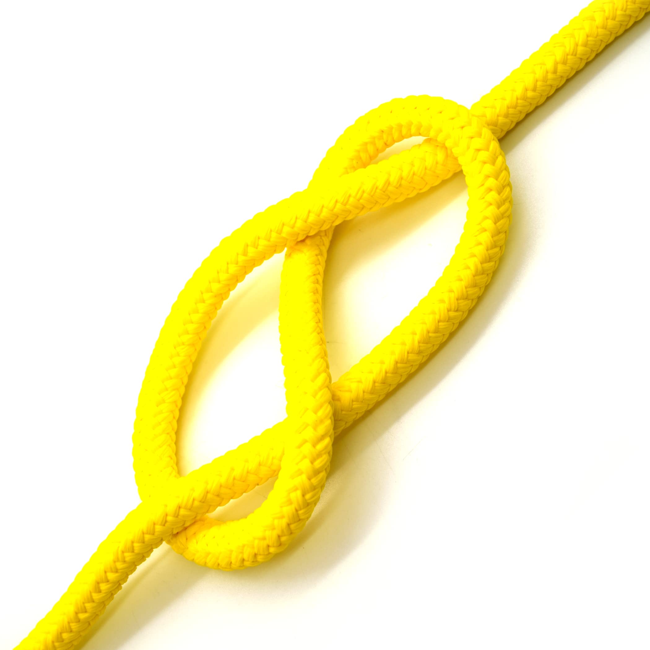 Yellow Polypropylene Rope, Solid Braided Poly Rope Cord Twine for Boat Yacht Dock Line Camping Washing Line (6 mm x 30 metres / 98.4 ft)