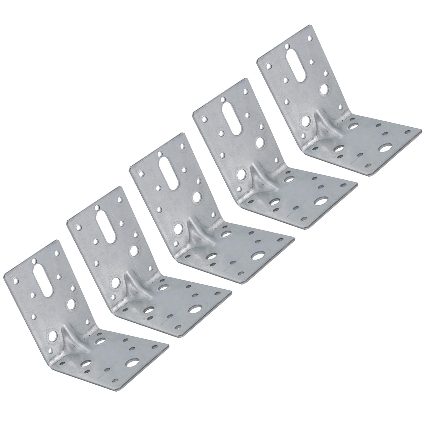 Ab Tools Silver Abl Angle Bracket Corner Fastener Reinforcing Plate 90Mm X 90Mm X 60Mm 5Pc