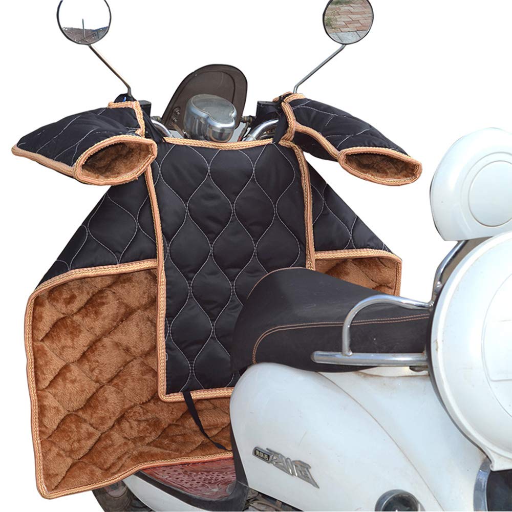 MIAOZHANG Scooter Leg Lap Tablier Cover Et Manchons, Hiver Tissu Imperméable Coupe-Vent PU Épaissi Au Chaud Couverture De Jambe De Scooter De Moto Universelle,Standardmodel