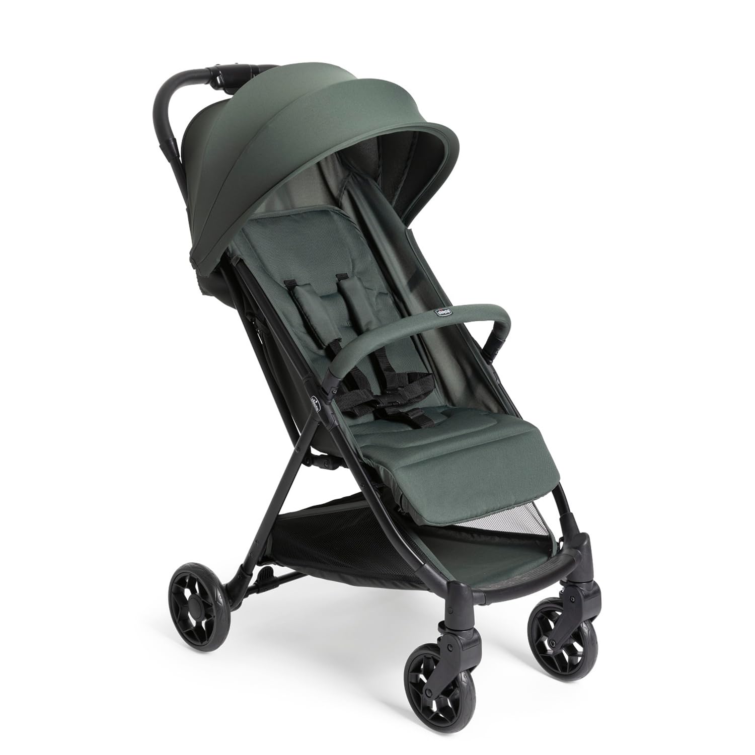 Chicco Urbino, Wózek 0+ miesięcy - 22 Kg, Lekki Wózek Spacerowy z Inteligentnym i Kompaktowym Składaniem, Rozdkładana Budka z Powłoką Przeciwdeszczową i UV50+, Odchylane i Regulowane Oparcie, Podnóżek