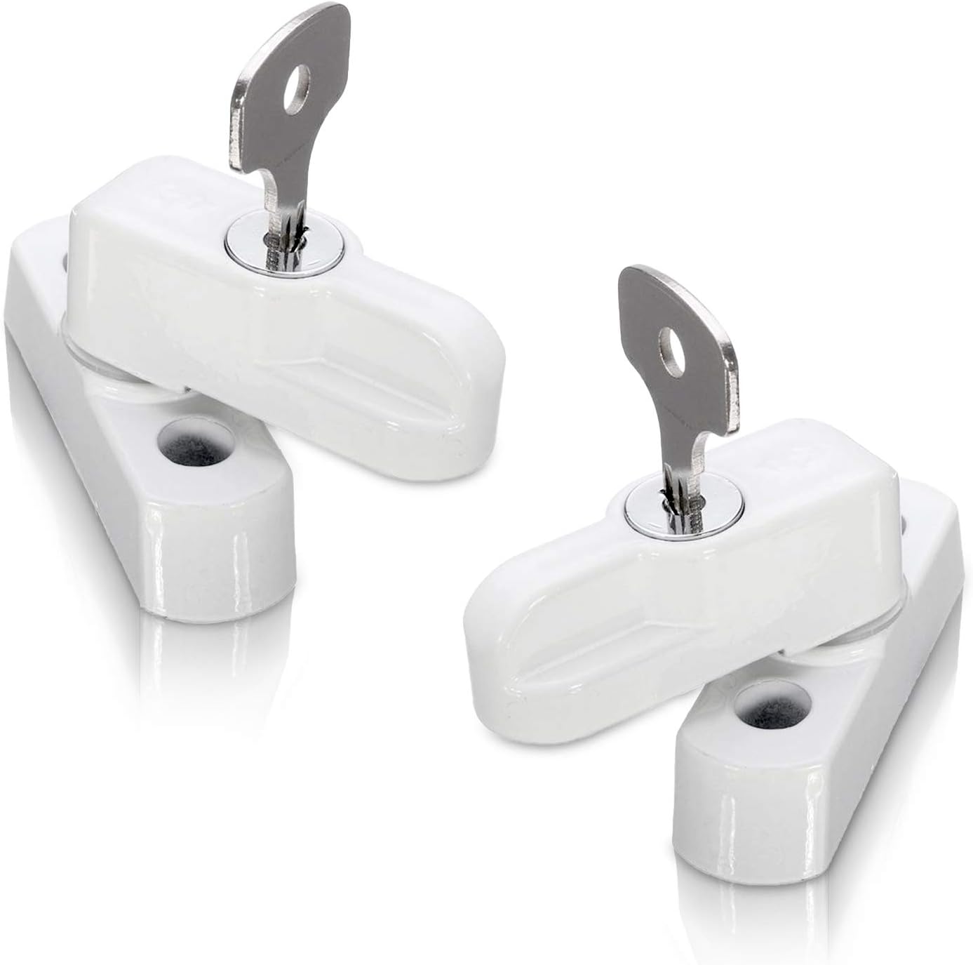 2 Pack Door Jammer and Window Locks for uPVC Doors and Windows - French Doors Security Lock - Locking sash Jammers for UPVc Doors & Windows - A Quick Low-Cost Home Security Solution.
