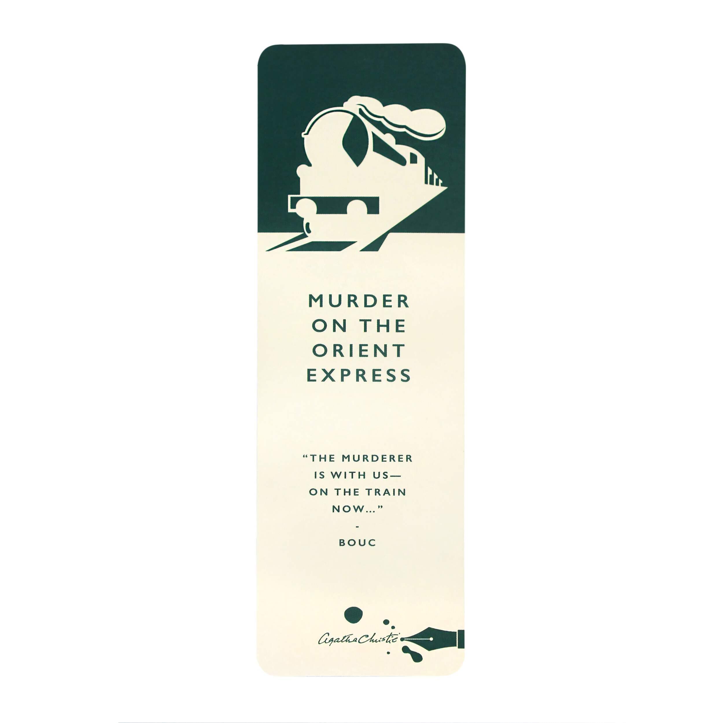 Half Moon Bay | Agatha Christie | Murder on the Orient Express Paper Bookmark | Suspicious Green Page Keeper | Premium Literary Collection | Elegant Birthday, Teacher or Summer Gift
