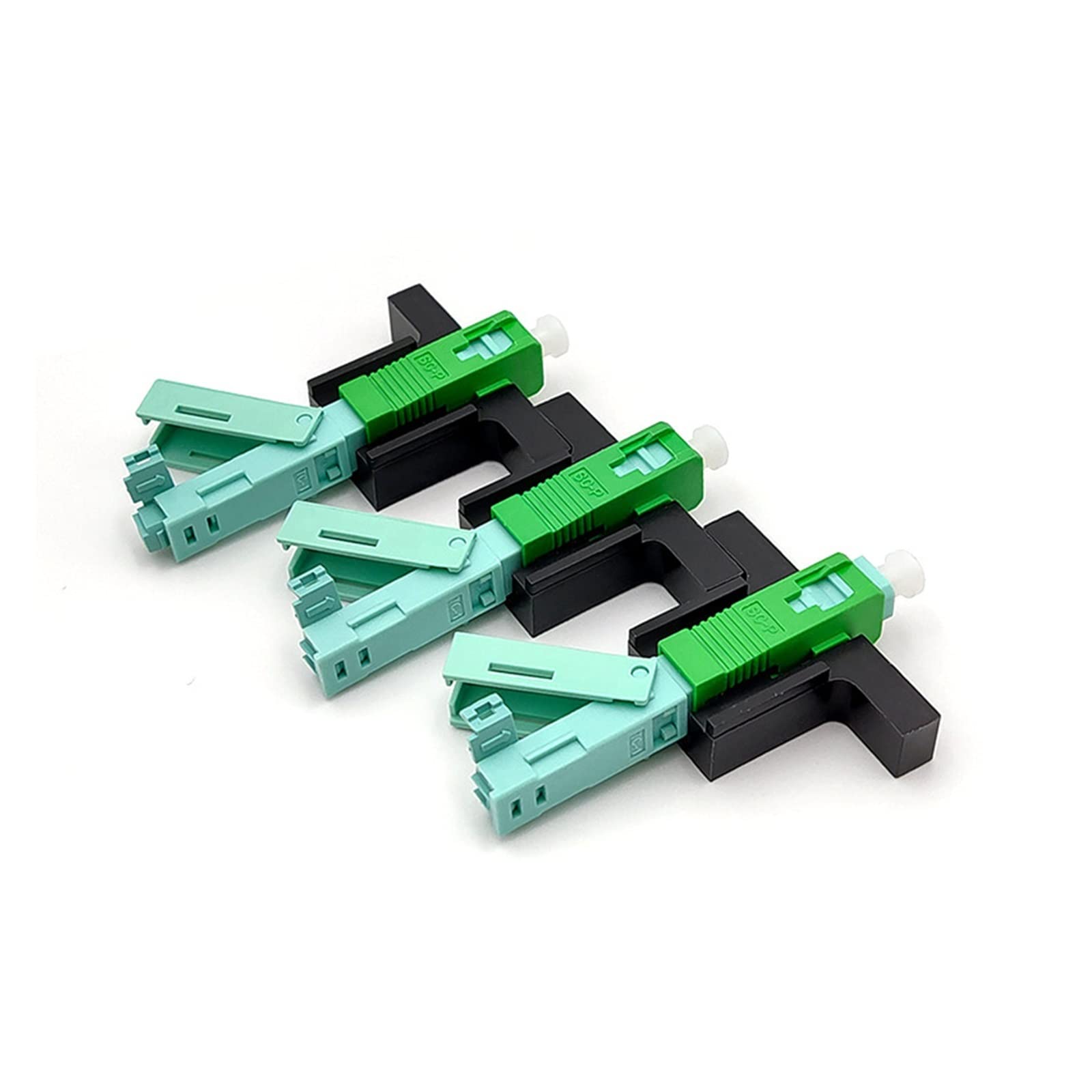 Raccords à Fibres optiques 53 MM 3 Cercle SC APC SM connecteur Optique monomode FTTH Outil connecteur Froid Outil Fibre Optique connecteur Rapide Équipement de Communication (Color : 50 pcs)