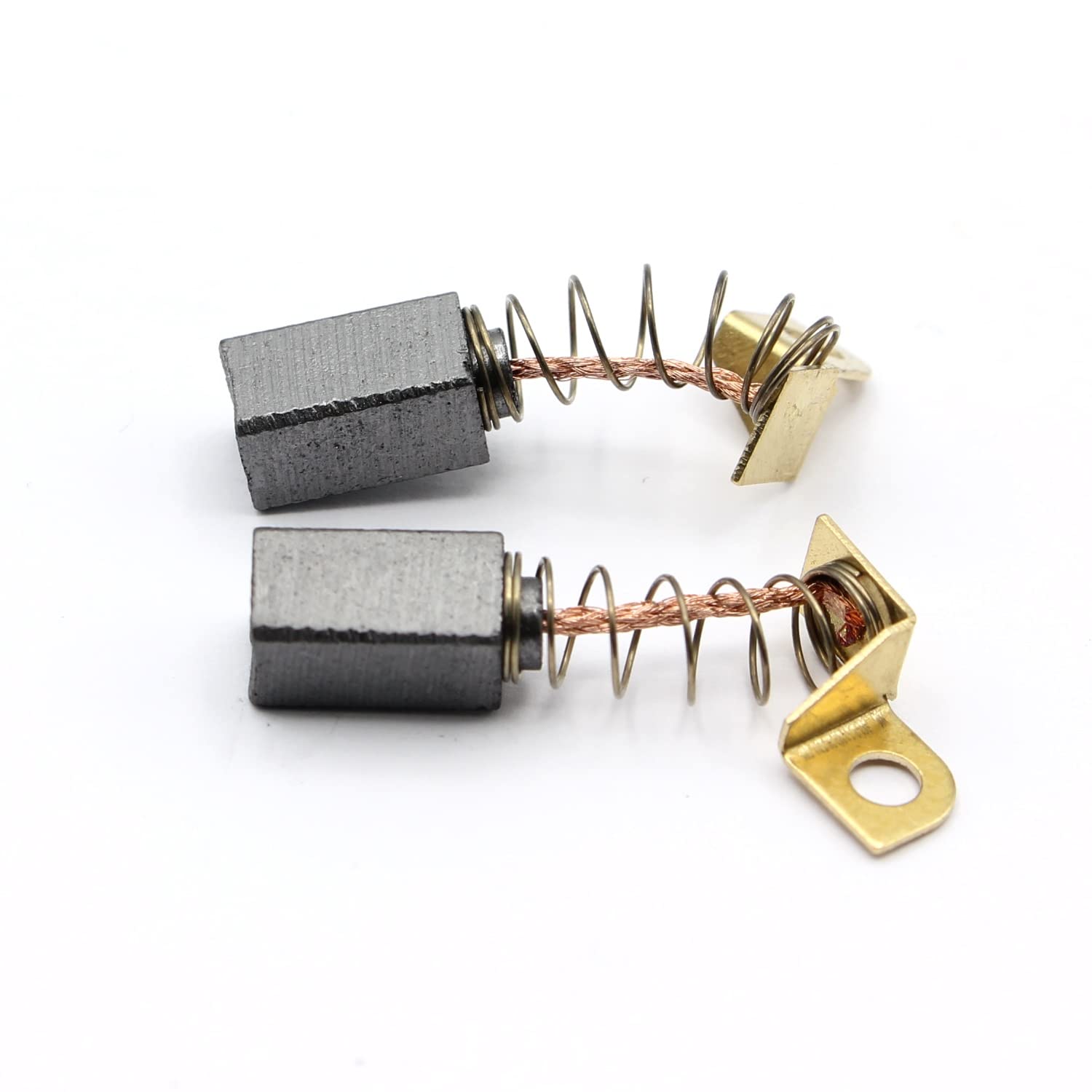 Kohlebürsten Für FLEX L1202 Schleifer – 2 Stück, Inkl. Kabel, Federn & Stecker, Maße 6x13x19 Mm (Ersatz Für Originalteile)
