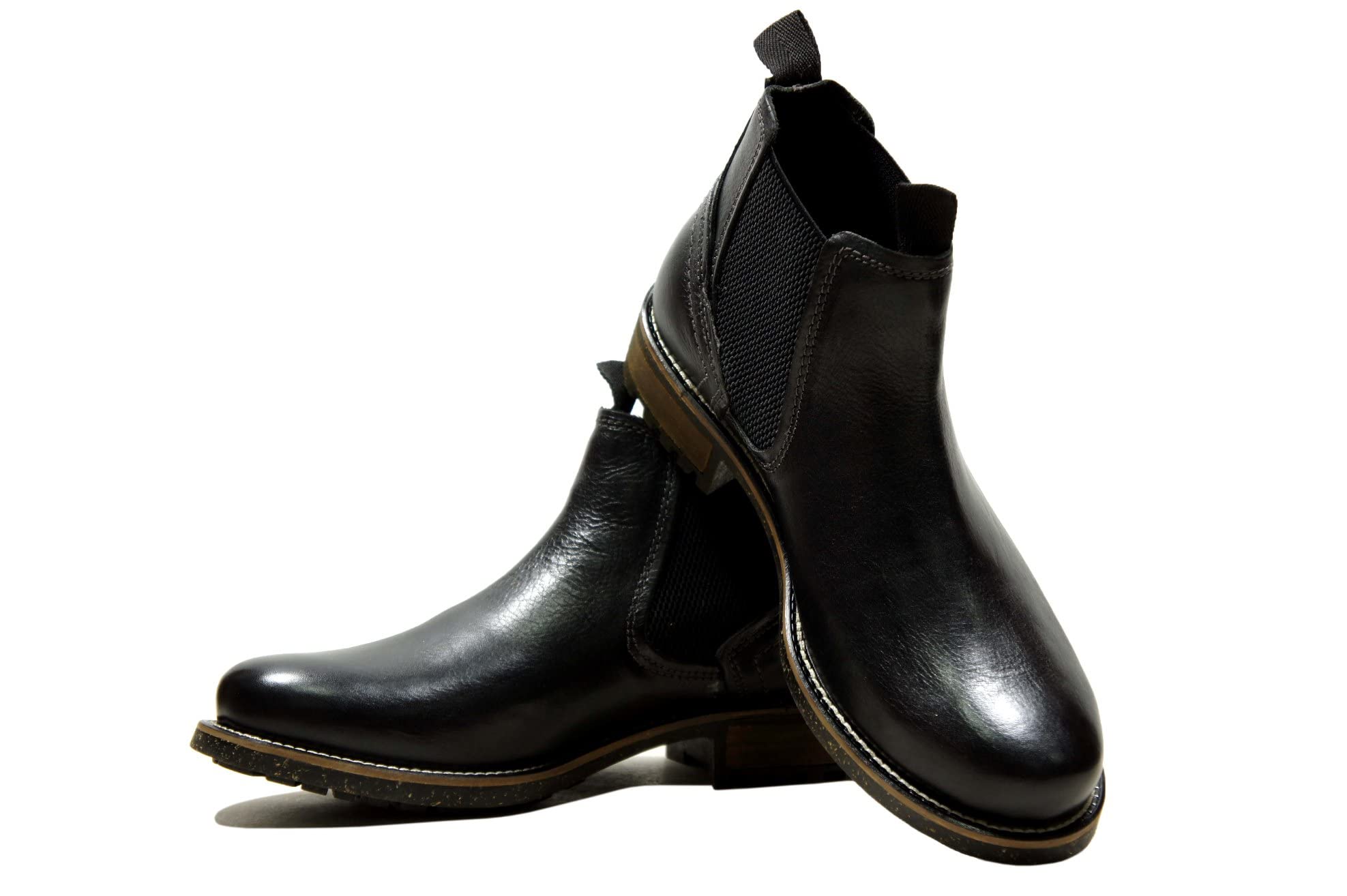 Leather Men Brown Sturdy Plain Chelsea Boot