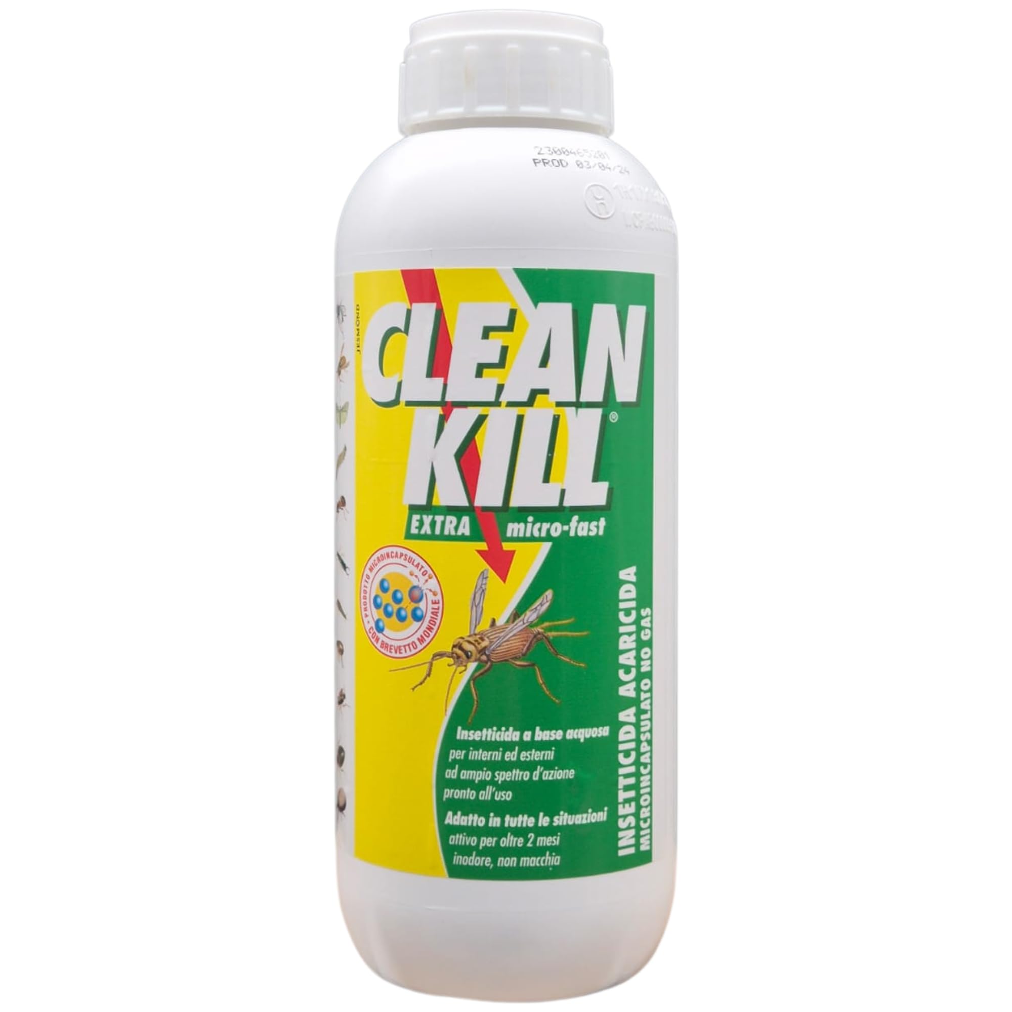 Kit Biokill Insetticida Ecologico Clean Kill Extra Micro Fast No Gas a Base Acquosa, Spray da 375ml + Ricarica da 1LT + OMAGGIO 100pz Guanti HDPE Monouso (1 Spray+1 Ric+1CF Guanti)