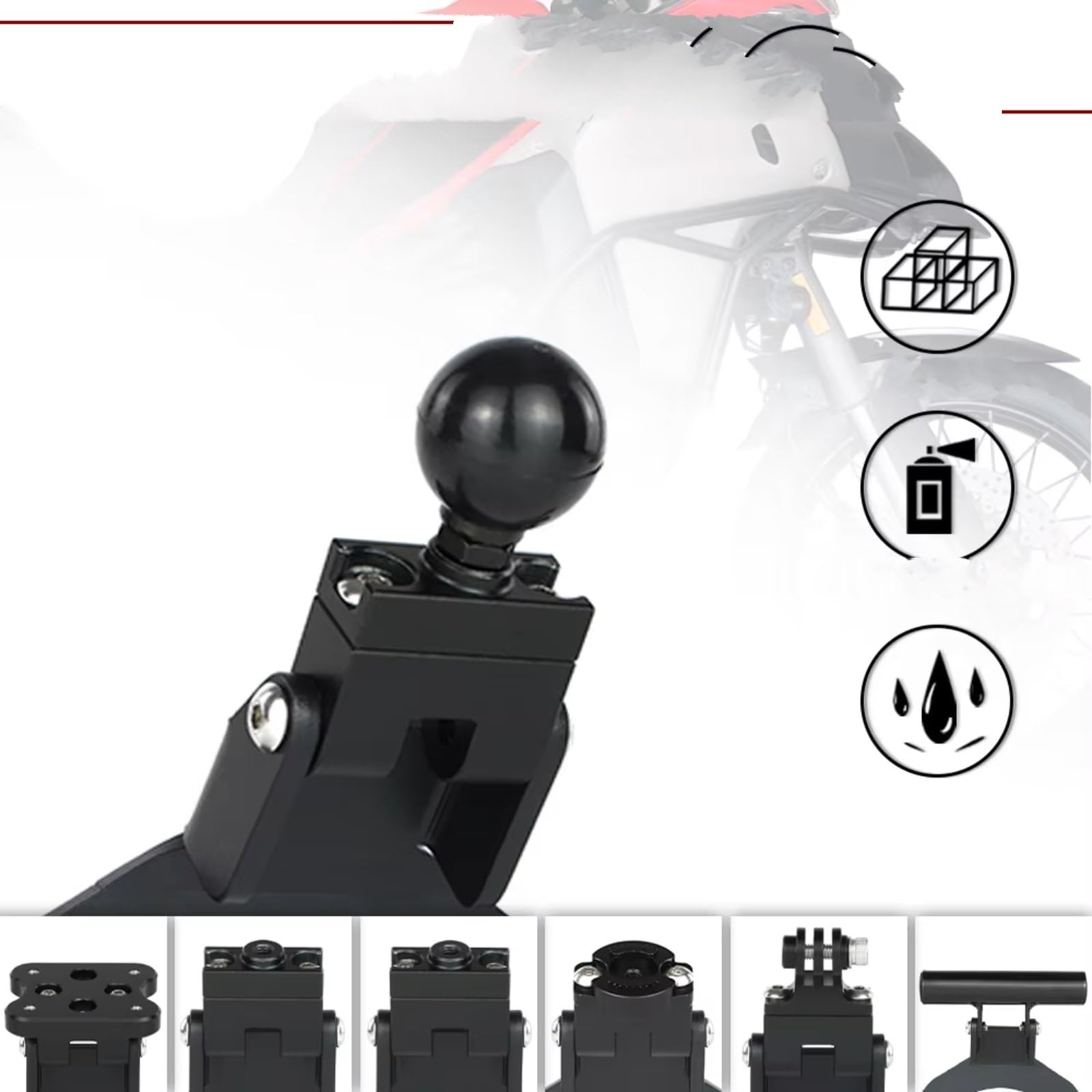 Guidon Porte Téléphone Compatible Avec Ducati Pour Multistrada 1260 2018 2019 2020 Support De Fixation Pour Tachygraphe Moto, GPS Et Téléphone