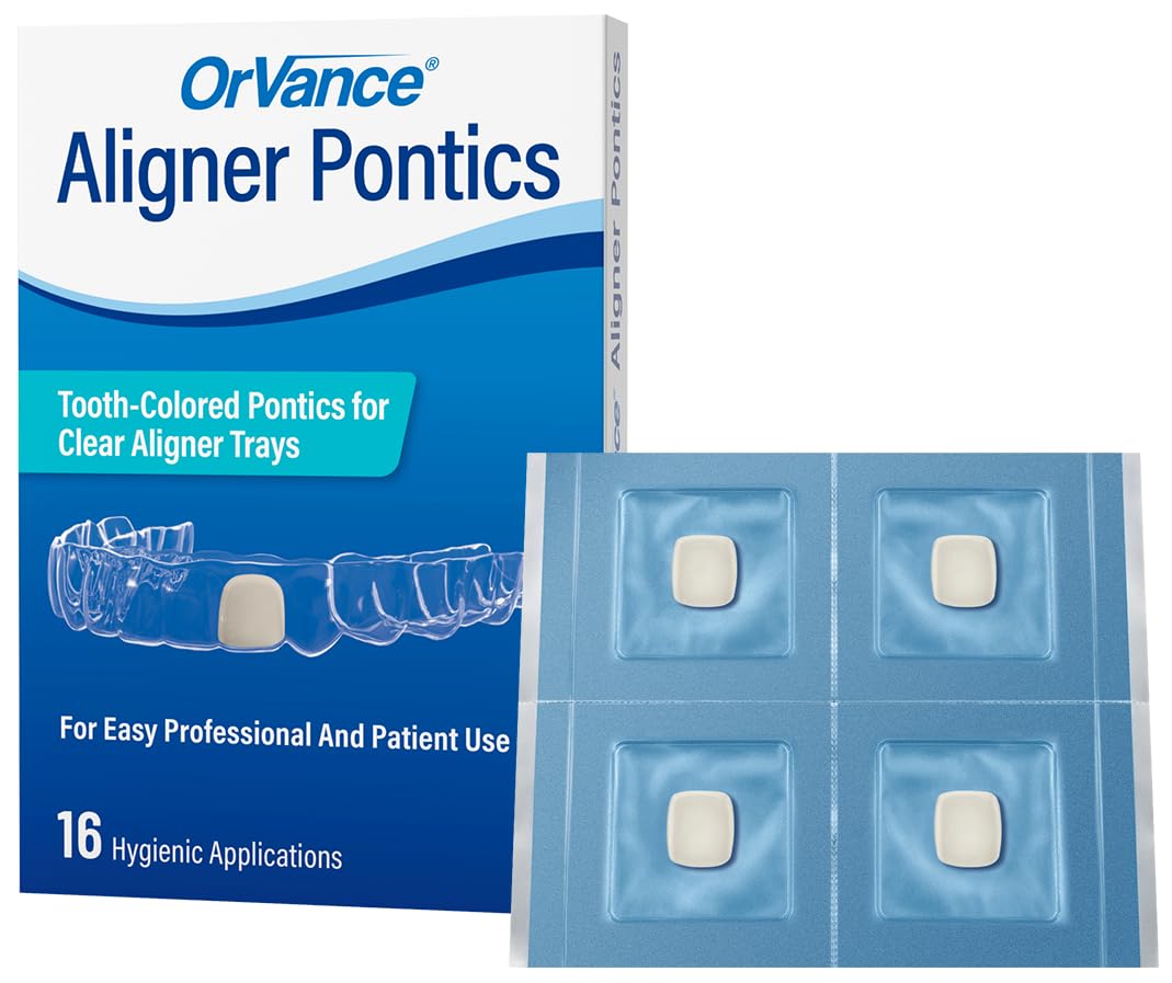 Aligner Pontics | Temporary Tooth Replacement for Invisalign, Aligner Trays and Clear Retainers During Orthodontic Treatment (Value Size)