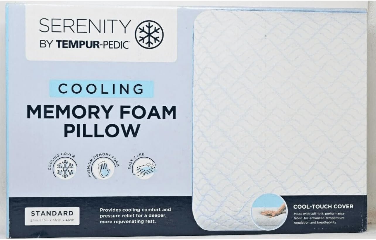 serenity by tempur-pedics cooling memory foam pillow