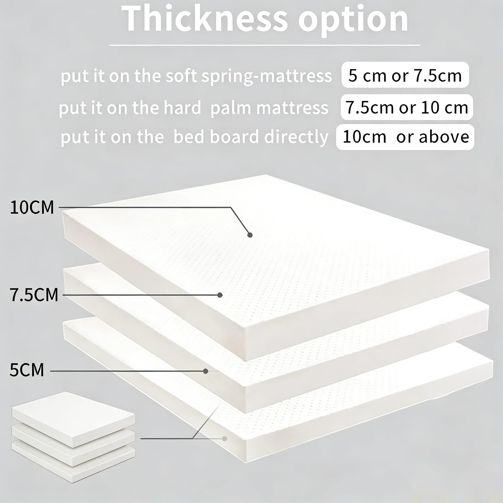 Colchón de látex Natural, colchón de látex Natural tamaño Completo, 10 cm de Grosor, Cama Plegable de 90 x 190 cm con Funda de algodón orgánico para aliviar el Dolor de Hombros y Espalda, mu