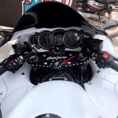 Miniatura 5 de AYKYCS Triple Tree Stem Yugo - Tapa central compatible con Suzuki Hayabusa GSX1300R 2008-2020 (negro)