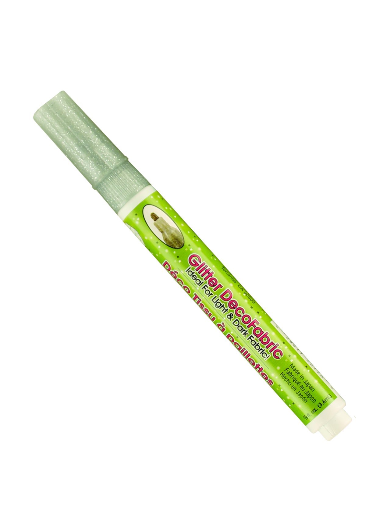 UCHIDA222-C-GSLV Marvy Deco Fabric Fine Point Tip Glitter Marker, Silver