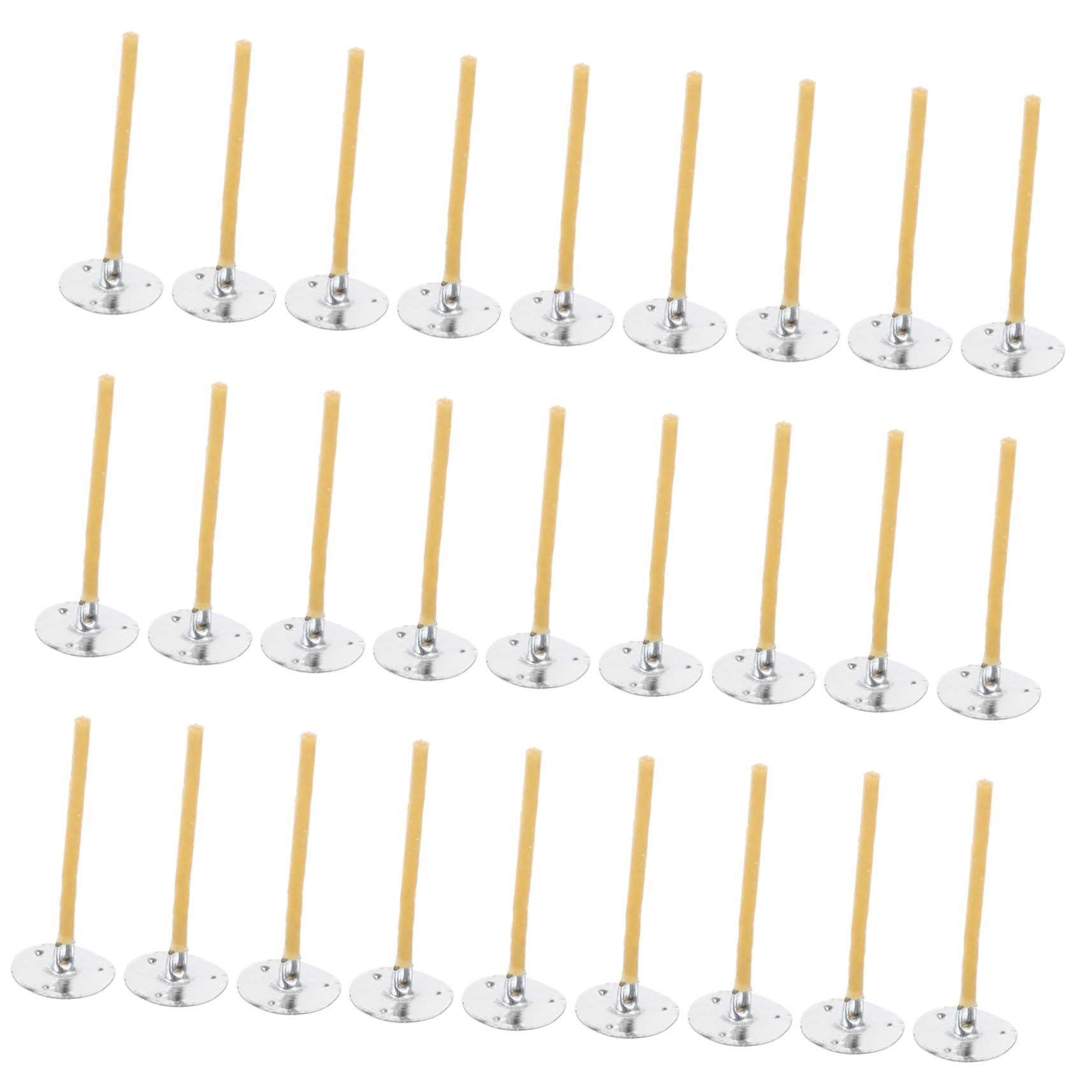 PHENOFICE 100pcs Candle Wicks with Base Durable DIY Candle Making Supplies for Craft Projects Birthday Parties and Festivals