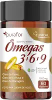 Ômega 3 6 9 Concentrado - Suplemento Alimentar com 60 Cápsulas - 1000 Mg
