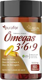 Ômega 3 6 9 Concentrado - Suplemento Alimentar com 60 Cápsulas - 1000 Mg