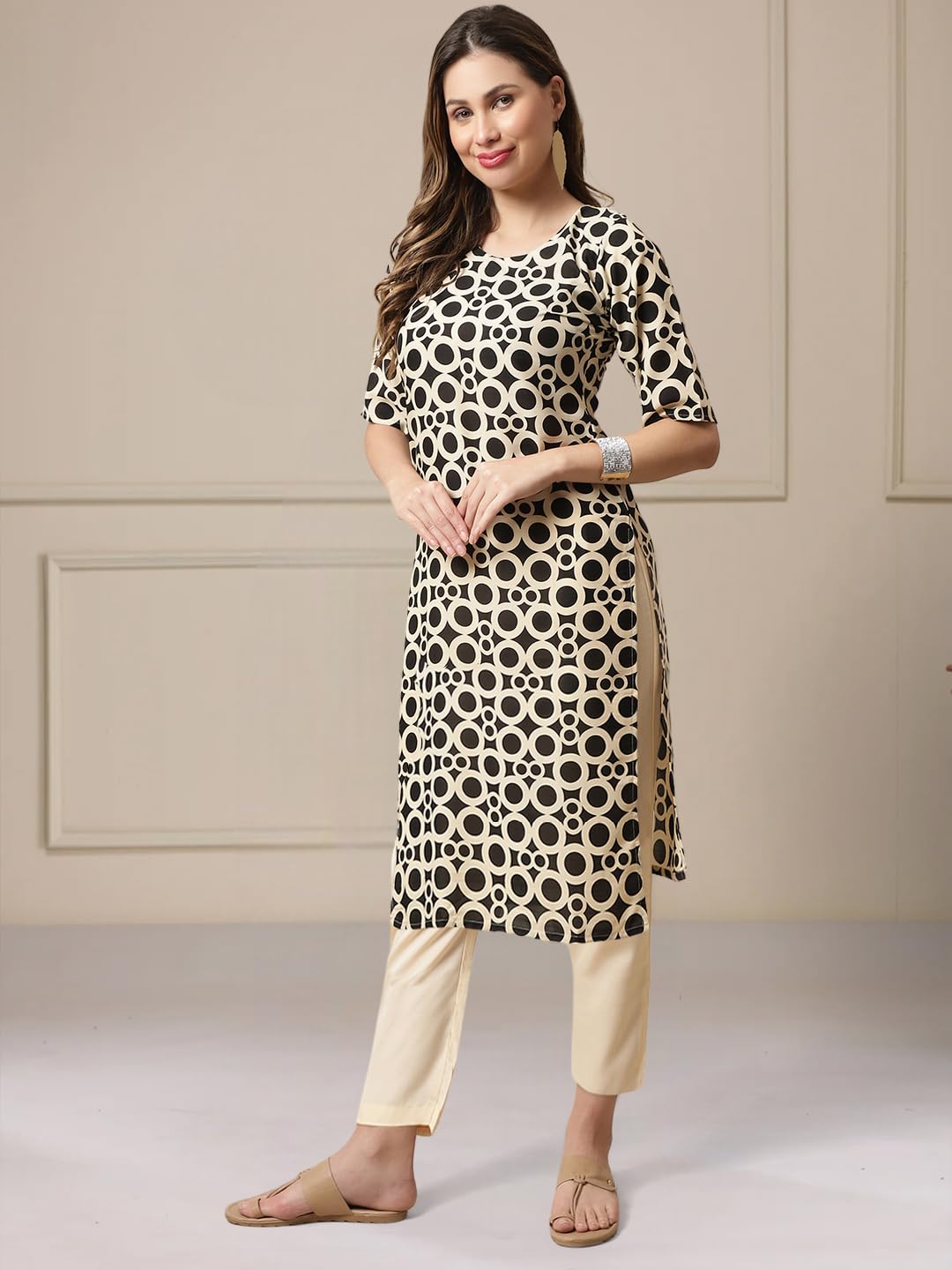 Tee Projekt Printed Crepe Kurti & Pant Set For Women Festival Wear Stylish Kurta Set