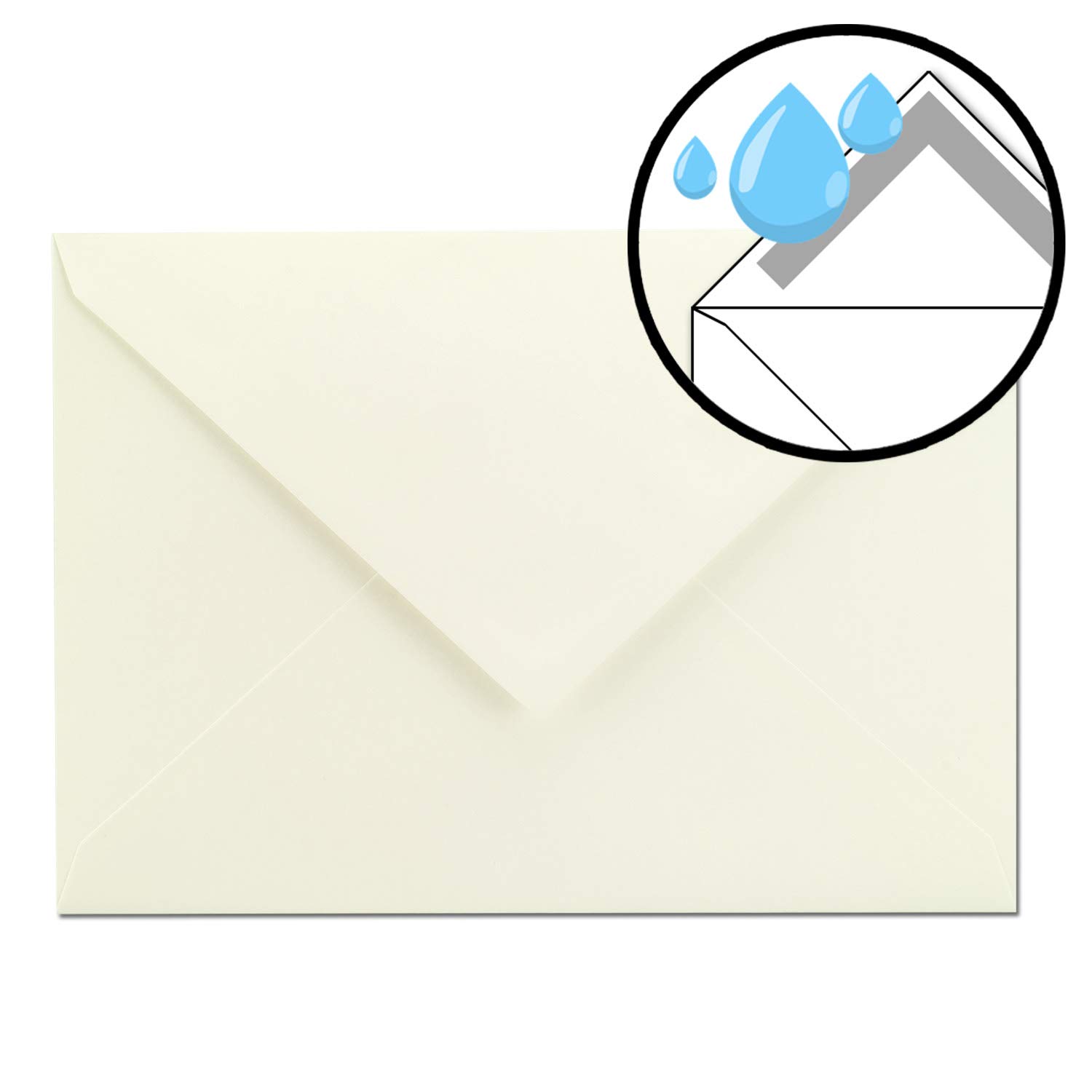 Gustav Neuser Lot De 25 Enveloppes De Noël C6 – Blanc, Pluie D'étoiles Dorée, 114x162mm, 90g/m²