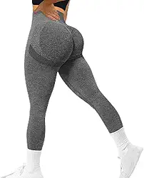 Leggings femininas de cintura alta para treino – Calças de ioga sem costura para academia e fitness