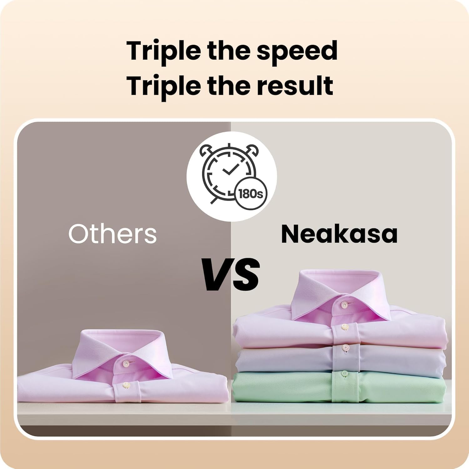 Neakasa Magic 1 Plancha de vapor portátil con aspiración, compacta y plegable, no requiere tabla de planchar, operación con una sola mano