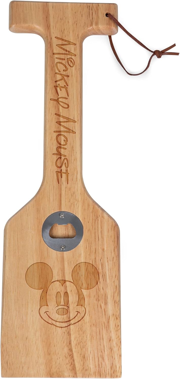 ONIVA - ピクニックタイムブランド - ミッキーマウス - ハードウッドBBQグリルスクレーパー ボトルオープナー付き パラウ