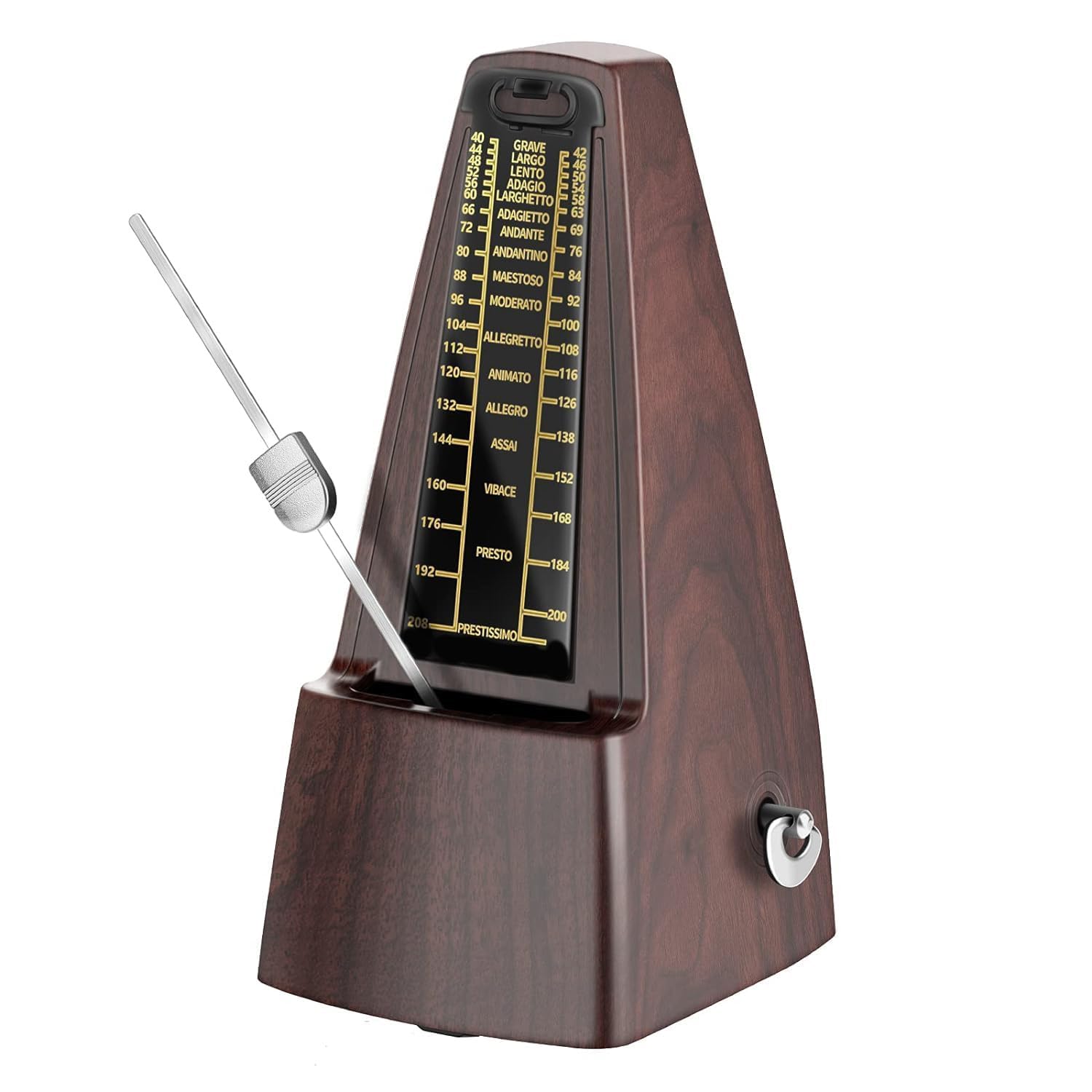 Perlman Traditional Wind Up Mechanical Metronome for Piano Guitar Bass Drum Violin and Other Musical Instruments (Black) — Amazon image 14