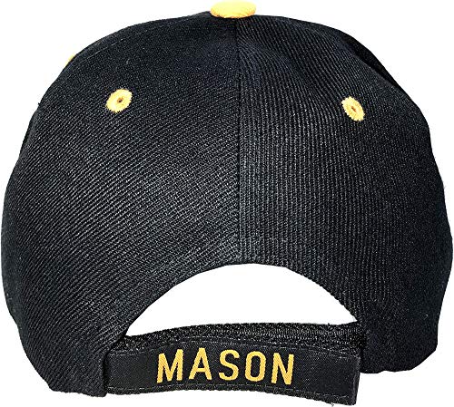 Image of AborenCo Freemason Mason Lodge Symbol Adjustable 3D Embroidery Baseball Cap Hat