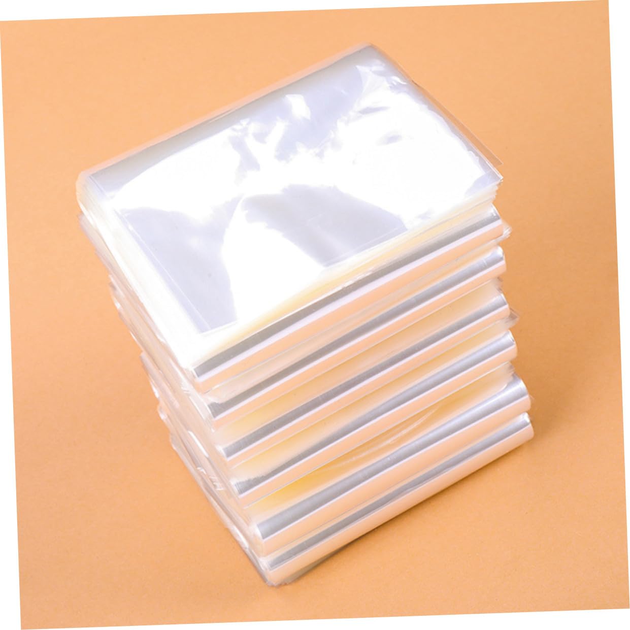 PRETYZOOM 100 Pieces PVC Heat Shrink Film Bags 9x25cm Curved Seal Packaging Bags for Bottles Boxes Food Wrapping Industrial Shrink Wrap Supplies