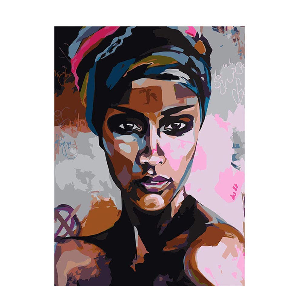 Afrikanische Frau Bilder Zhadongli Art Großes Portrait Afrikanische Frauen  Leinwand Gemälde Hängende Poster Und Drucke Wandkunst Bilder Wohnzimmer  Wohnkultur 40 X 120 Cm (16 X 47 Zoll) X 2 Mit Rahmen Afrikanische Frau  Poster, image size:1000x1000