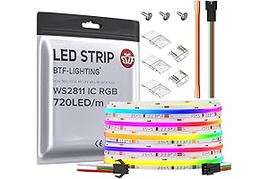 BTF-LIGHTING 16.4FT 720LEDs Dream Color LED Strip WS2811