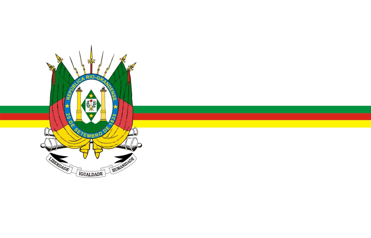 magFlags Duża flaga gubernatorzy Rio Grande do Sul | Governador do Estado do Rio Grande do Sul | Flaga krajobrazu | 1,35 m² | 14,5 m2 | 90 x 150 cm | 90 x 150 cm - 100% wyprodukowano w Niemczech - długotrwała