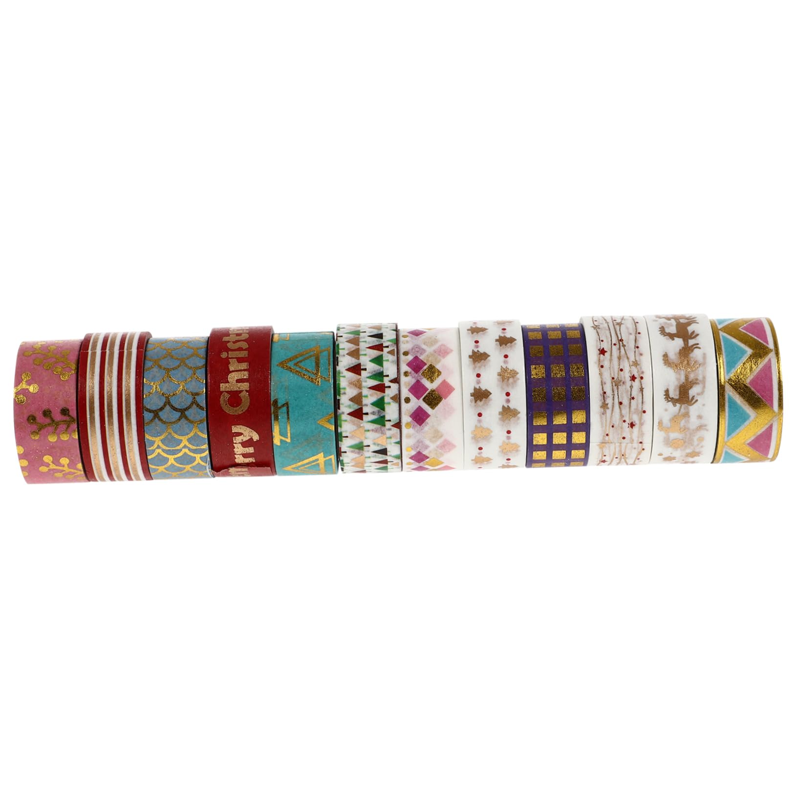 Abaodam 36pezzi Nastro Adesivo Decorativo Natalizio Di Washi Tape Con Motivi Festivi Per Scrapbooking Decorazioni e Regali Di Natale