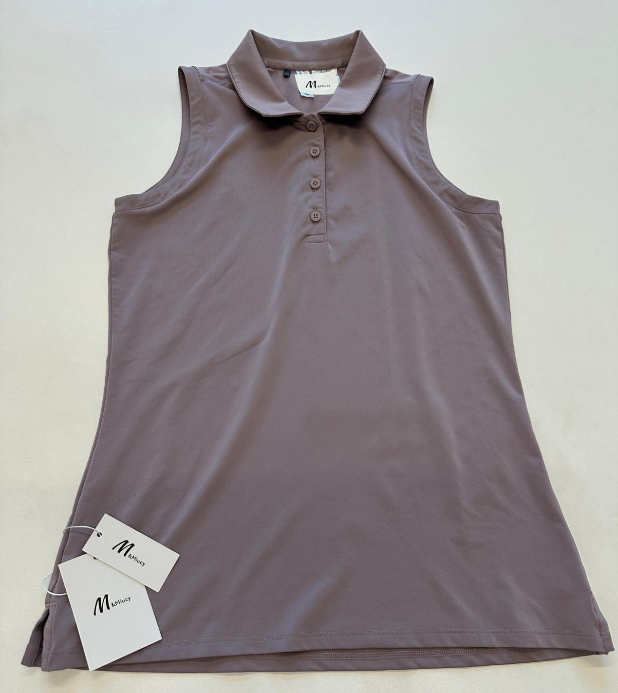 M&Miucy Golf-Style Women's Sleeveless Sports Jerseys Slim-Fit Outdoor Work & Casual Top