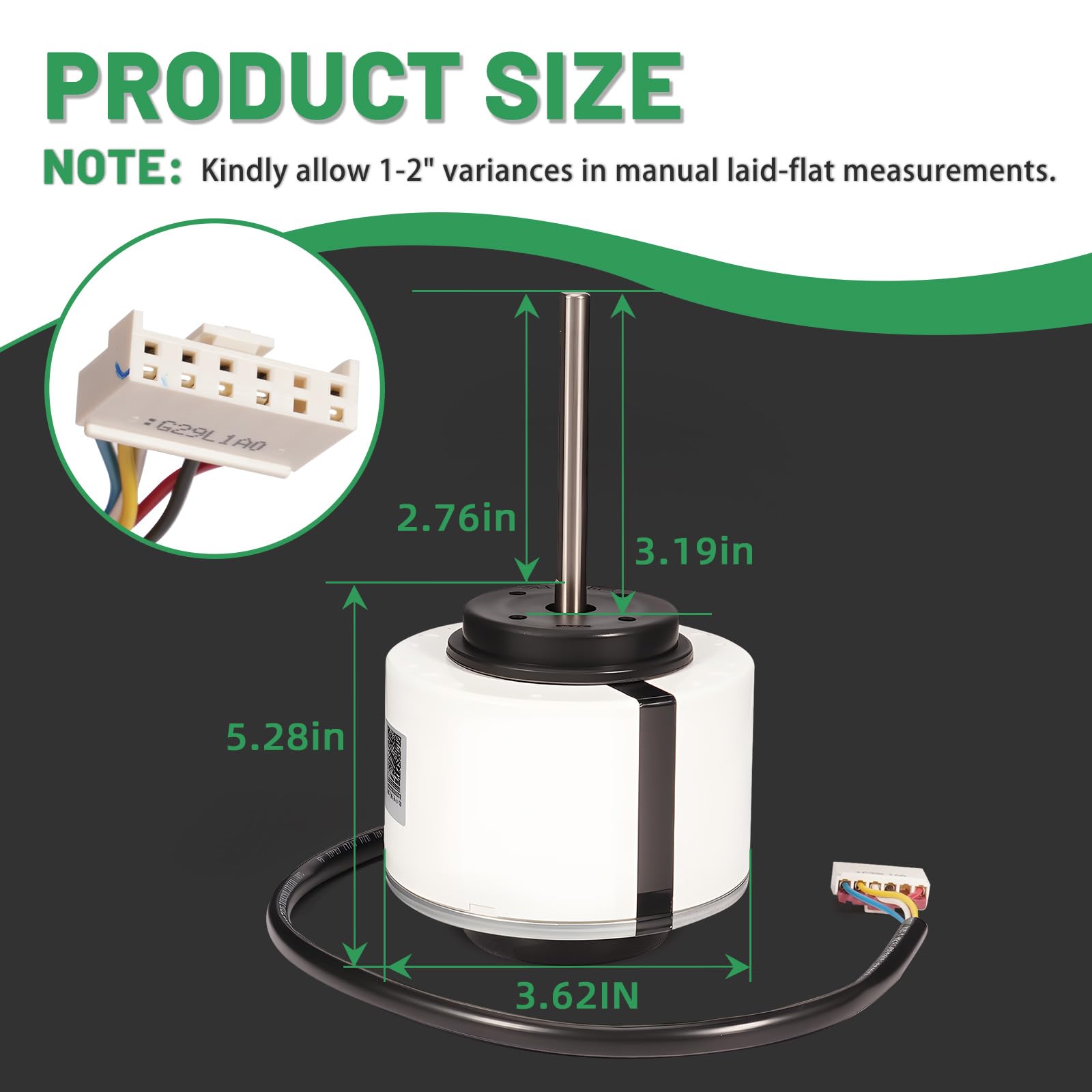 Motore del ventilatore senza spazzola di CC del motore del condizionamento d'aria di WZDK58-38G SIC-55CVL-F159-1, 58W 8P 1350r/min CCW 5 fili per il condizionatore d'aria dell'invertitore di