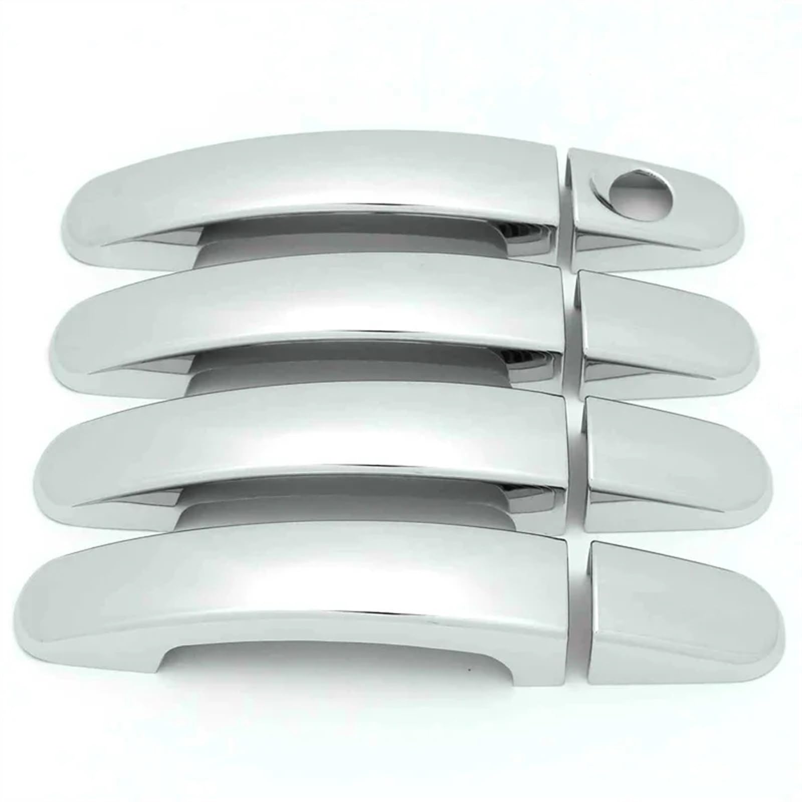 Byskjz Chrome Smart Holes Car Exterior Door Handle For Focus For Mk2 For Mk3 For Kuga For Escape For Ranger For Wildtrak For Maverick 2005 2006 2007-2018 Car Exterior Door Handle(Chrome Smart Holes)