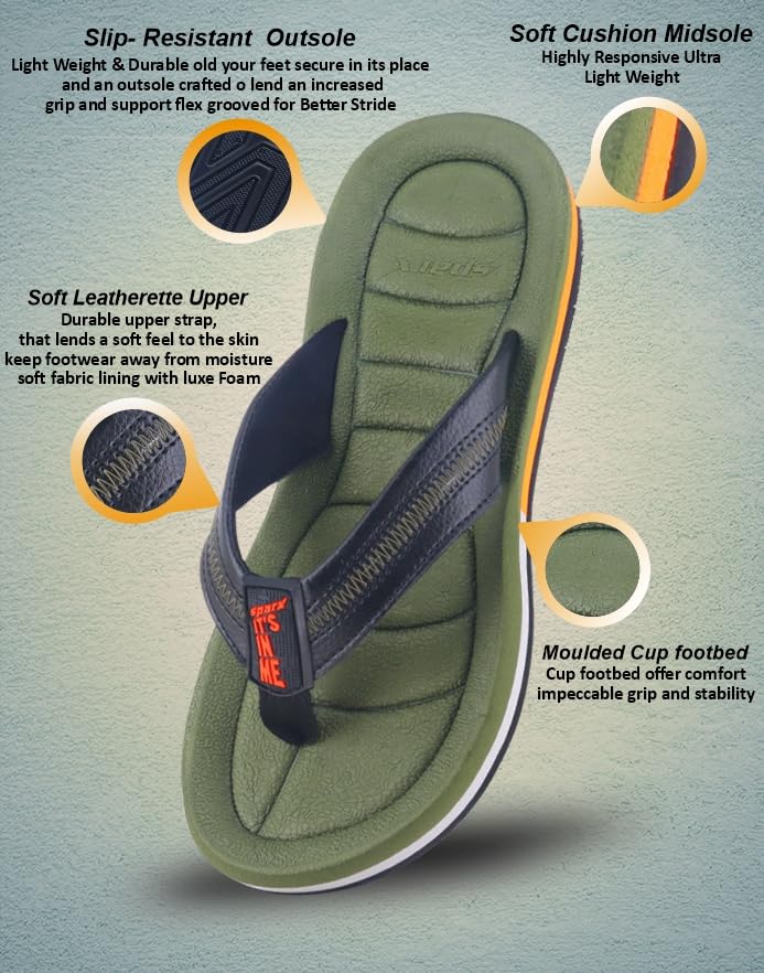 Image of SPARX Men,Slipper, OLIVE BLACK,6UK,SF0618GOLBK0006