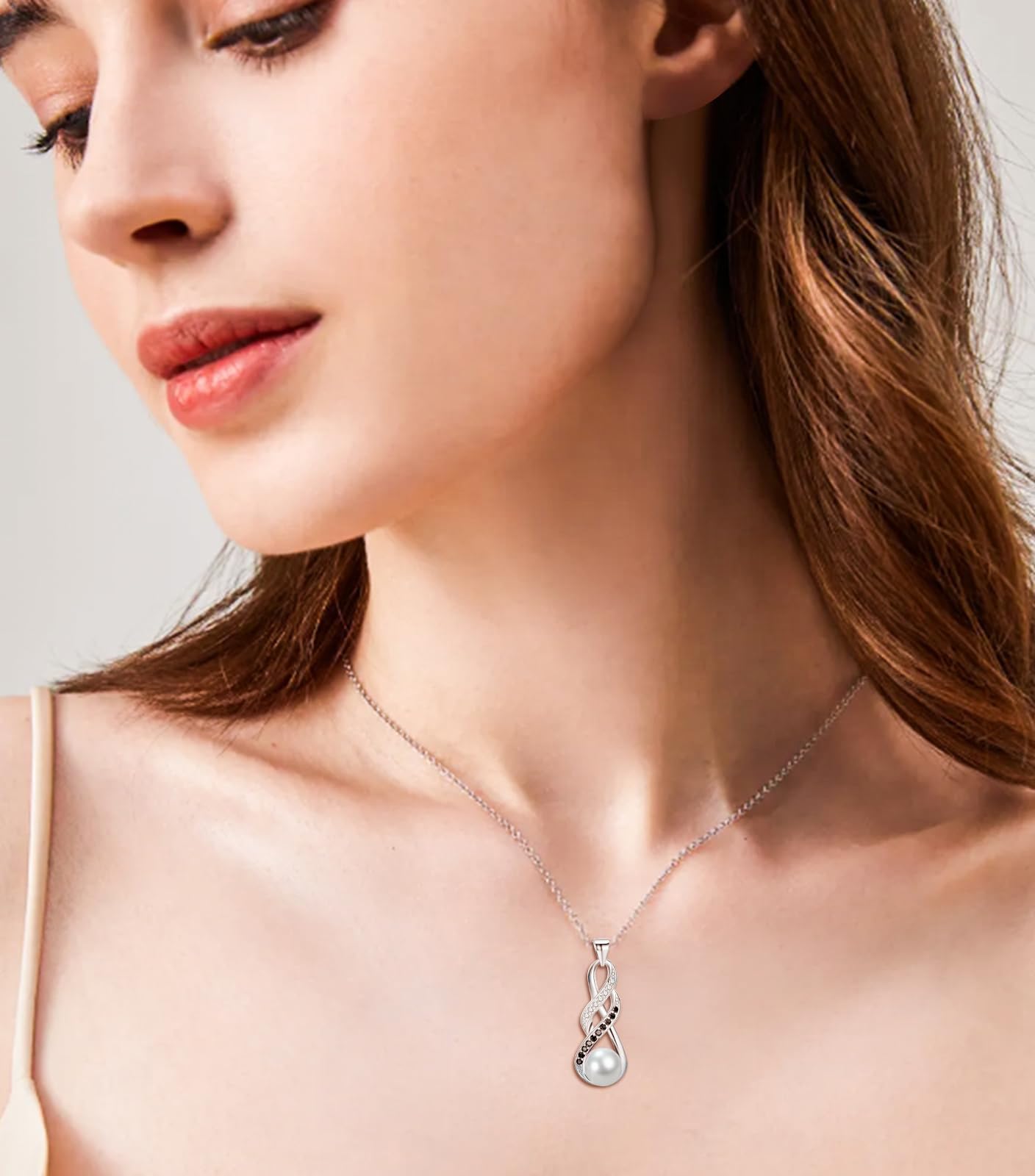 Geschenke für Ehefrau Perlenkette Schmuck Weihnachten Geschenk Muttertags Mama Geschenk Valentinstag Jubiläum Hochzeit Geburtstag Frau Freundin