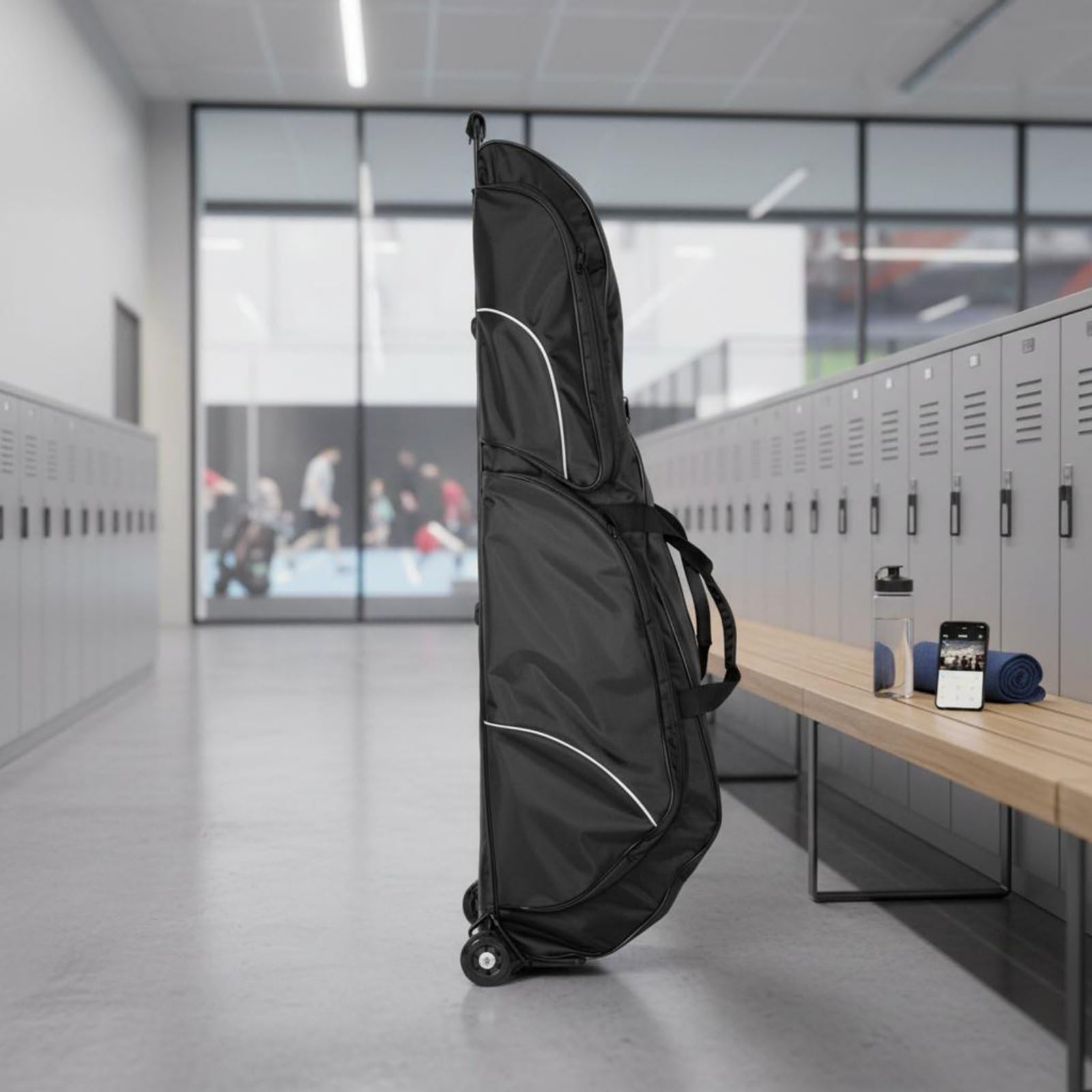 Valigia Porta Attrezzatura Scherma Borsa Multiscomparto Trolley Protezioni Abbigliamento Struttura Robusta Portatile Adatta a Bambini Adulti Tornei Viaggi, Nero Nuovo