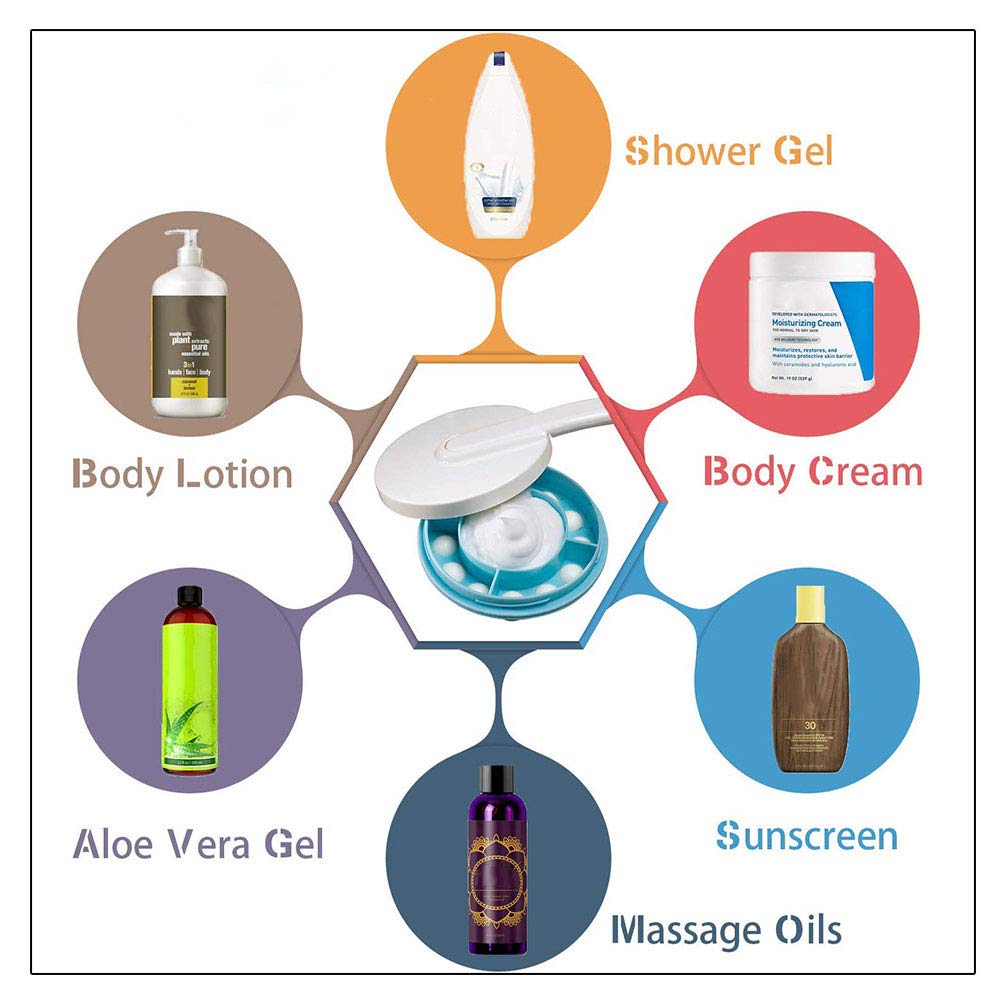 Elektrische Massage Dusche Reinigung Badebürste Spa Massage langstielige Bad Produkt Werkzeug Rückencreme mit Jede beliebige Lotion für Rücken-Eincreamer
