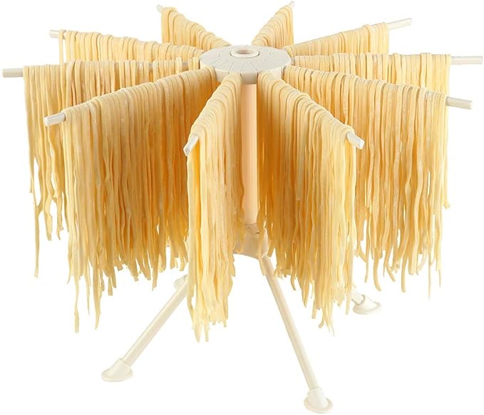 Ourokhome Collapsible Pasta Drying Rack, Plastic Foldable Homemade