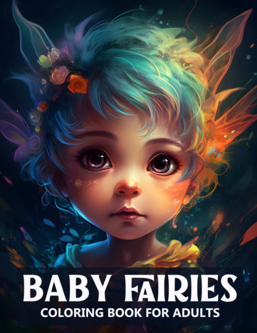 Baby Fairies Coloring Book For Adults: Fantasy And Fairy Cuties Grayscale Coloring Book For Adults Relaxation