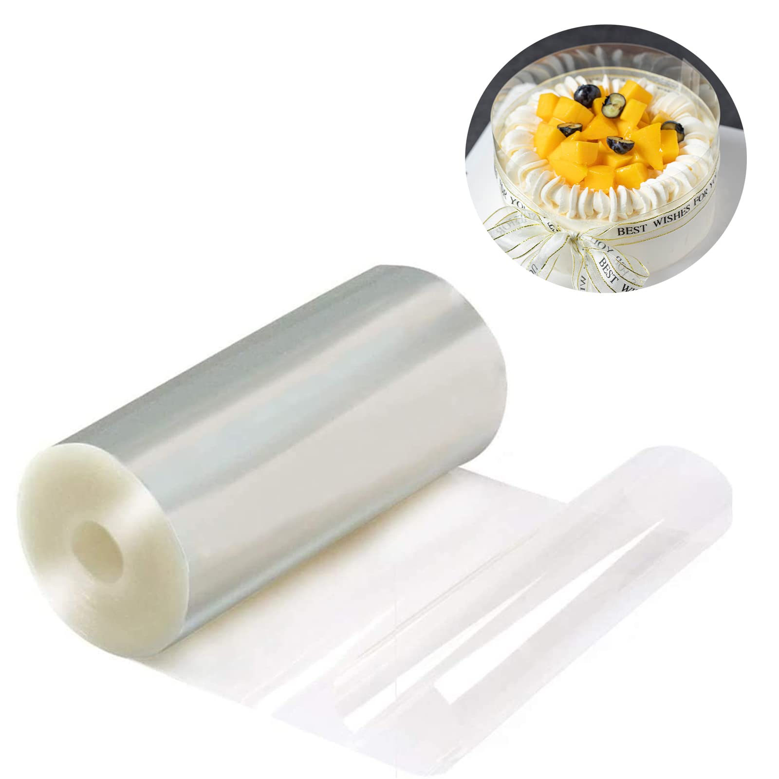 Cake Decorating, Cake Collars 16cm x 10m, Acetate Rolls, Clear Cake Strips, Transparent Cake Rolls