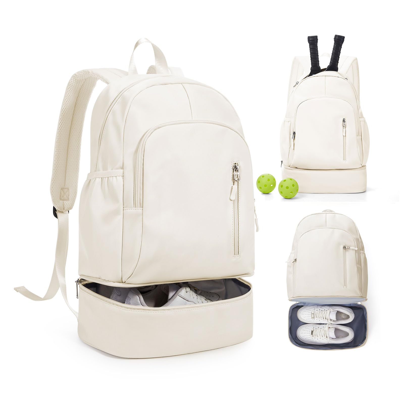 SEAFEW Small Gym Backpack for Women Men, Waterproof Gym Track Bag with Expandable Shoe Compartment, Lightweight Mini Casual Daypack Sports Back Pack