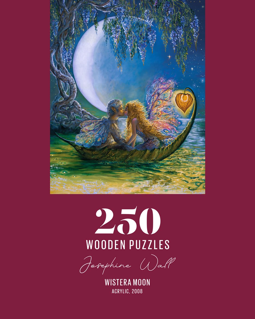 DAVICI Holzpuzzle | D8 - Wistera Moon | 250 Teile | Unterhaltung für Erwachsene und Kinder | Psychische Herausforderung | einzigartige Formen | unglaubliche Designs | Spitzendekoration | Geschenk |