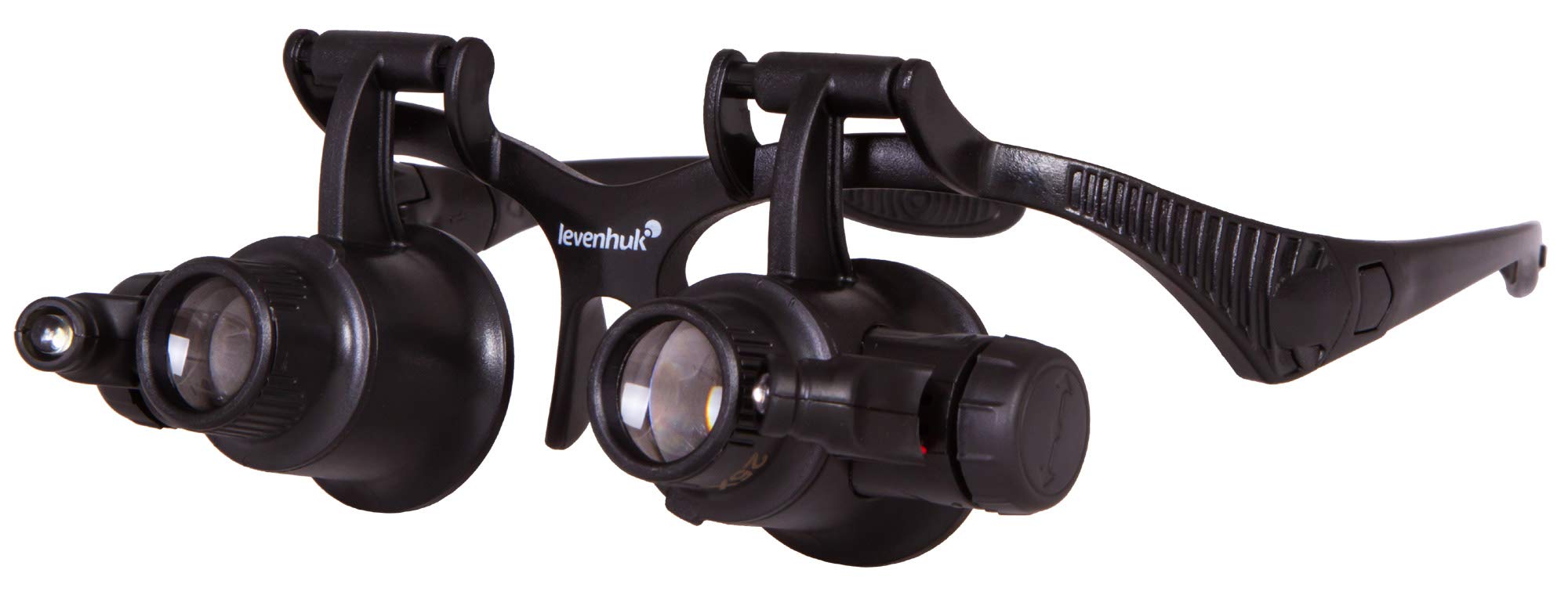 Occhiali con Lenti d’Ingrandimento Levenhuk Zeno Vizor G8 con Luci a LED e Ingrandimento 2.5x, 4x, 6x, 8x, 10x, 15x, 20x e 25x
